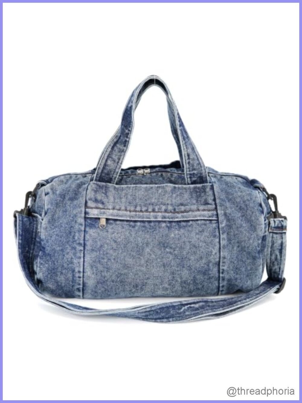 Denim Hobo Shoulder Bag Lightweight Travel Shopper Tote